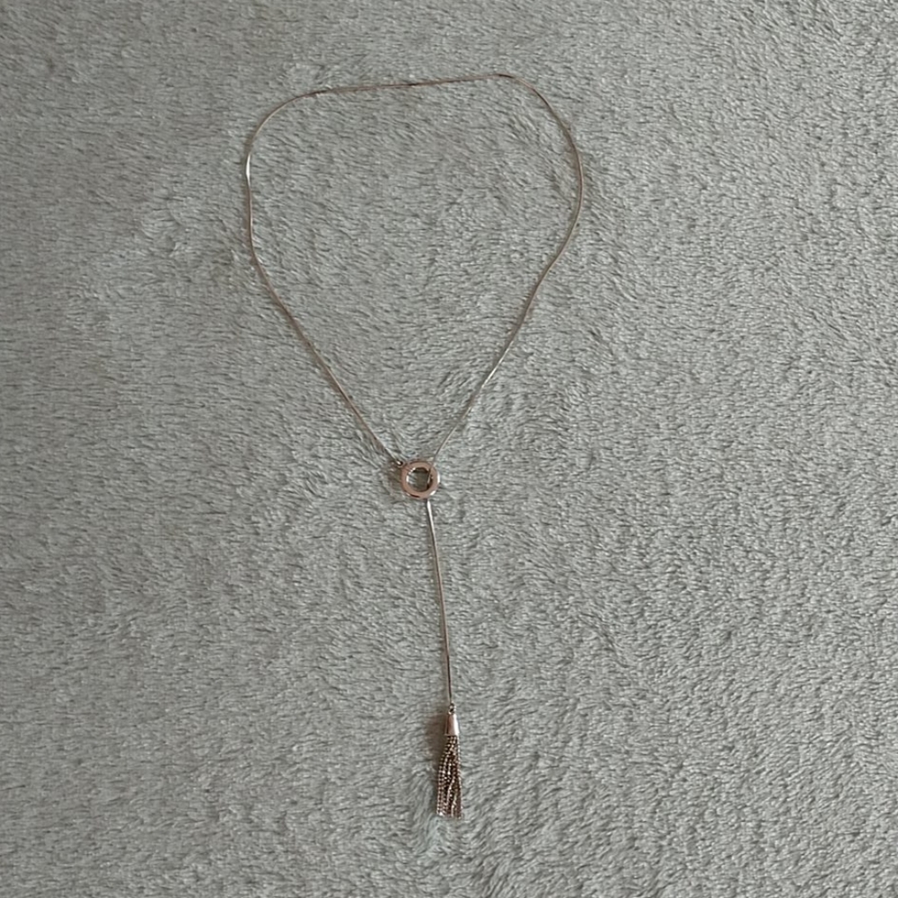 Silver toggle necklace